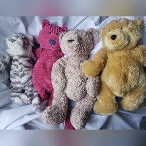 Plush Toy Set - Beige, Pink, and Brown